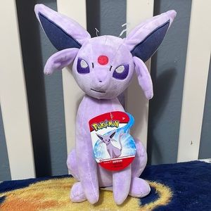 New With Tags - Pokémon Espeon Plush Soft Toy /Teddy - Official WCT Product 8”.